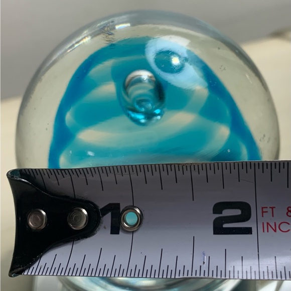 Art Glass “Swirl ‘Blue” Paperweight - Picture 10 of 10